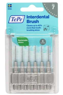 Brossettes interdentaires originales gris taille 7 (1.3mm) TePe - 6 brossettes