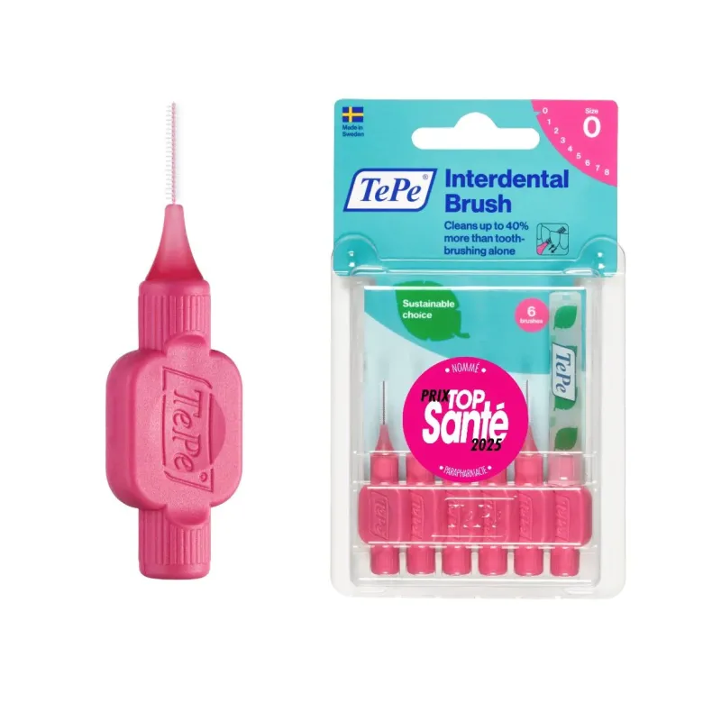 Brossettes interdentaires originales rose taille 0 (0.4 mm) TePe