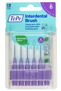 Brossettes interdentaires originales violet taille 6 (1.1 mm) TePe