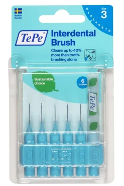 Brossettes interdentaires originales bleu taille 3 (0.6 mm) TePe