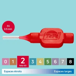 Brossettes interdentaires originales rouge taille 2 (0.5mm) TePe