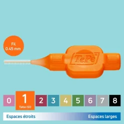 Brossettes interdentaires originales orange taille 1 (0,45mm) TePe