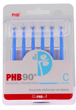 Brossettes interdentaires Phb 90° C 1.3 Crinex - lot de 6 brossettes