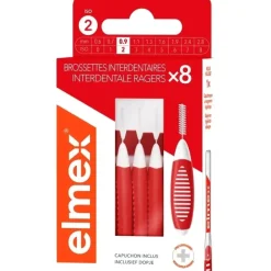 Brossettes interdentaires rose taille 0 (0,6mm) Elmex - boite de 8 brossettes