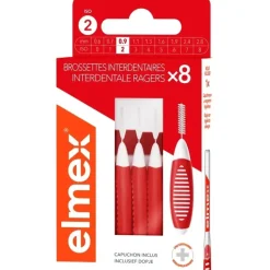 Brossettes interdentaires rose taille 0 (0,6mm) Elmex - boite de 8 brossettes