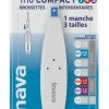 Brossettes interdentaires Trio Compact ISO 1/4/5 Inava - 1 manche et 3 brossettes