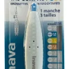 Brossettes interdentaires Trio Compact ISO 1/2/3 Inava - boîte de 1 manche et 3 brossettes