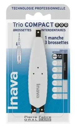 Brossettes Trio Compact 0.6mm Inava - 1 manche et 3 brossettes