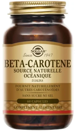 Bêta-carotène Solgar - pot de 60 gélules