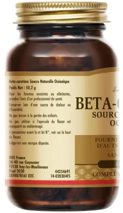 Bêta-carotène Solgar - pot de 60 gélules