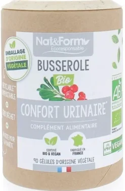 Busserole bio confort urinaire Nat&Form - boite de 90 gélules