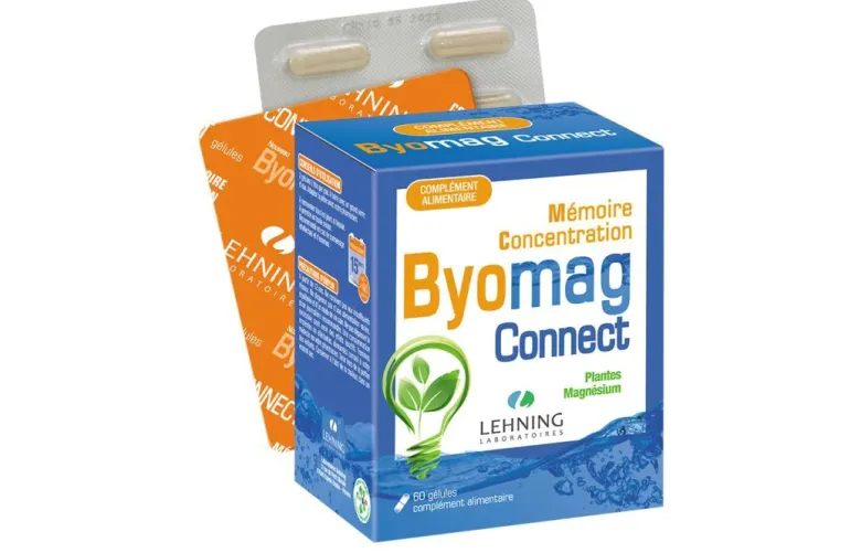 Byomag connect mémoire concentration Lehning - boîte de 60 gélules