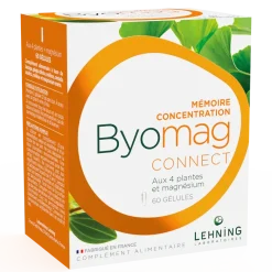Byomag connect mémoire concentration Lehning - boîte de 60 gélules