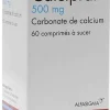 Calciprat 500mg comprimé à sucer - boîte de 60 comprimés