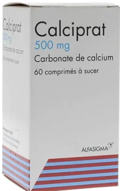 Calciprat 500mg comprimé à sucer - boîte de 60 comprimés