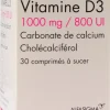 Calciprat Vitamine D3 1000mg/800 U.I - 30 comprimés à sucer