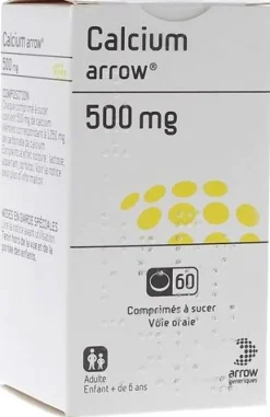 Calcium Arrow 500 mg – 60 comprimés à sucer