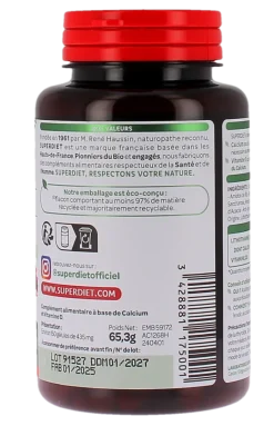 Calcium + vitamine D Super Diet - 150 gélules