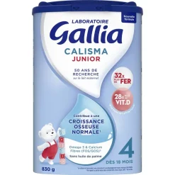 Calisma junior 4 lait en poudre dès 18 mois Gallia - boite de 830g