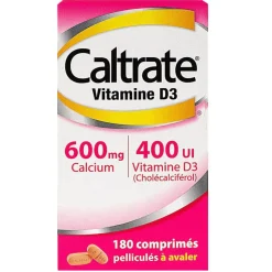 Caltrate Vitamine D3 600mg/400 U.I comprimé pelliculé