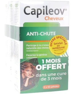Capileov anti-chute double action Nutreov - boîte de 90 gélules pour 3 mois dont 1 mois offert