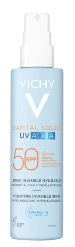 Capital Soleil UV aqua spray invisible hydratant SPF50 Vichy - spray de 200ml