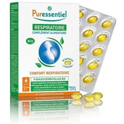 Capsules bronches aux huiles essentielles bio Puressentiel - boîte de 30 capsules