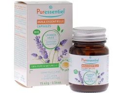 Capsules d'huile essentielle de lavande vraie bio Puressentiel - boîte de 60 capsules