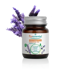 Capsules d'huile essentielle de lavande vraie bio Puressentiel - boîte de 60 capsules