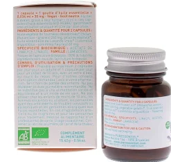 Capsules d'huile essentielle de lavande vraie bio Puressentiel - boîte de 60 capsules