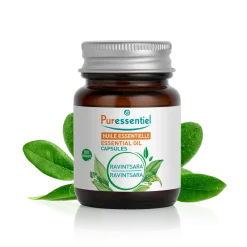 Capsules d'huile essentielle de ravintsara bio Puressentiel - boîte de 60 capsules