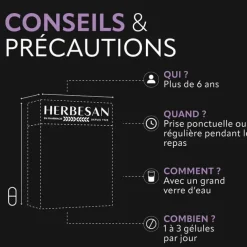Carbogaz ballonnements Herbesan - boite de 45 gélules