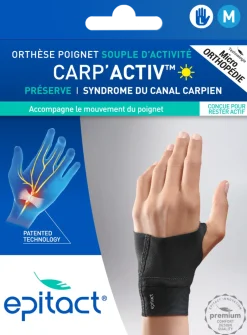 Carp'Activ Orthèse poignet souple d'activité main gauche taille M Epitact - 1 orthèse