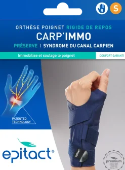 Carp'Immo Orthèse poignet rigide de repos main droite taille S Epitact - 1 orthèse