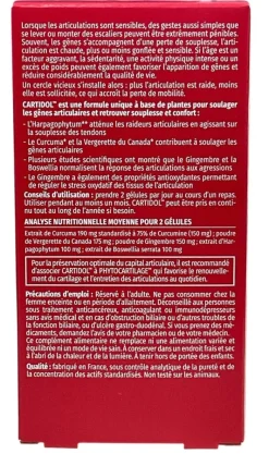 Cartidol Articulations sensibles Phyto Research - boite de 60 gélules végétales