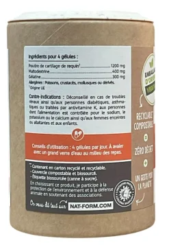 Cartilage de requin Nat&Form - pot de 60 gélules