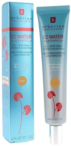CC Water à la Centella Gel teint frais perfecteur de peau clair Erborian