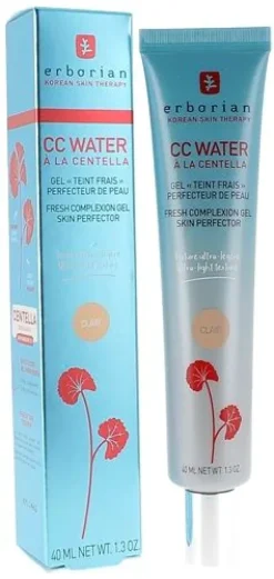CC Water à la Centella Gel teint frais perfecteur de peau clair Erborian