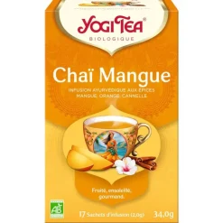 Chaï mangue BIO Yogi Tea - boite de 17 sachets