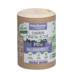 Charbon végétal activé bio ballonnements Nat&Form