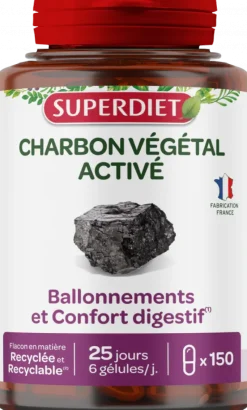 Charbon végétal Super Diet - boîte de 150 gélules