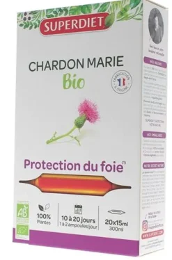 Chardon marie bio Super Diet - 20 ampoules de 15 ml