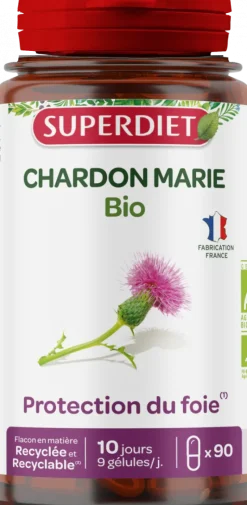 Chardon marie bio Super Diet - boite de 90 gélules