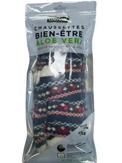 Chaussettes bien-être aloe vera bleue et rouge SanoSoin