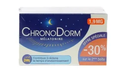 ChronoDorm Mélatonine 1.9 mg Laboratoire Iprad - lot de 2 boîtes de 30 comprimés
