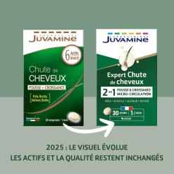 Chute de cheveux Juvamine - boite de 30 comprimés