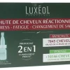 Chute de cheveux réactionnelle 2 en 1 Luxéol - boîte de 14 fioles