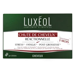 Chute de cheveux réactionnelle Luxéol - boîte de 90 gélules