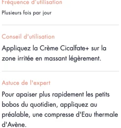 Cicalfate+ crème réparatrice protectrice peaux sensibles irritées Avène