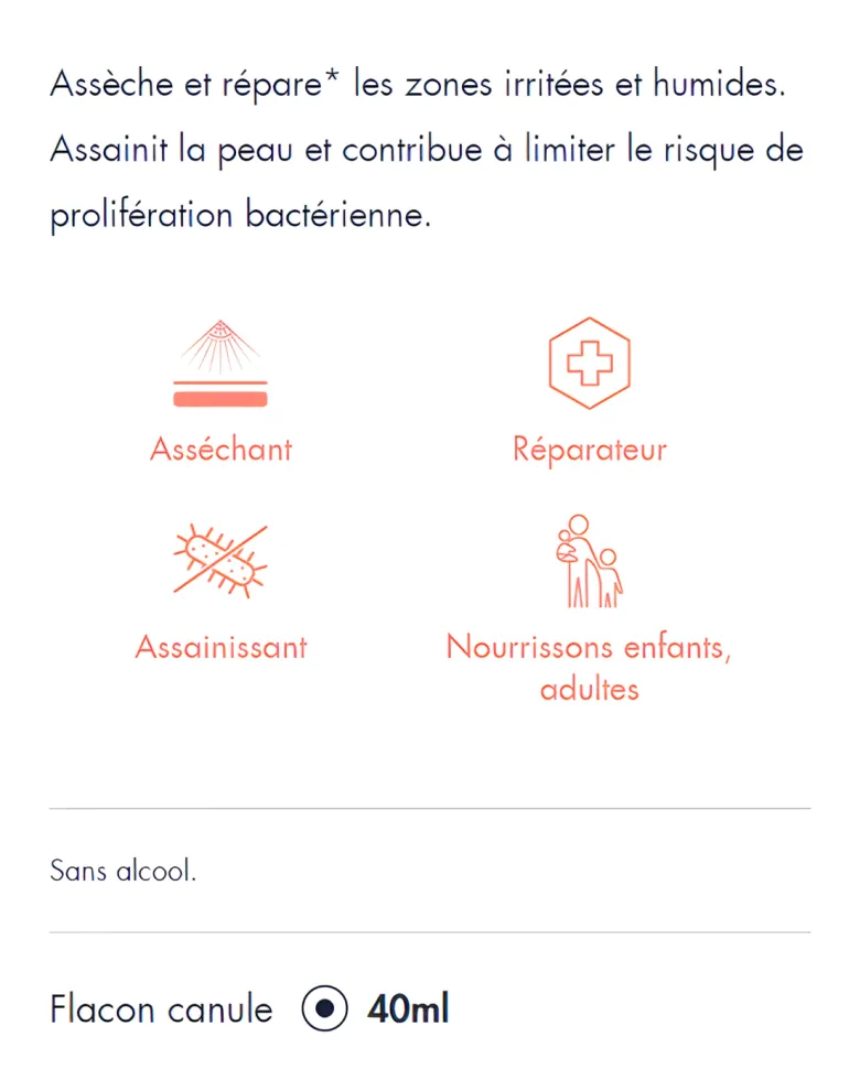 Cicalfate lotion asséchante réparatrice Avène - flacon de 40 ml